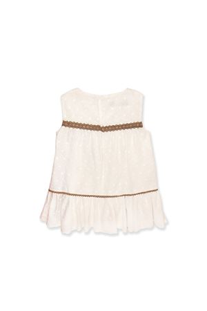 Dress in white sangallo with belt LA STUPENDERIA KIDS | TJAB78Q29.